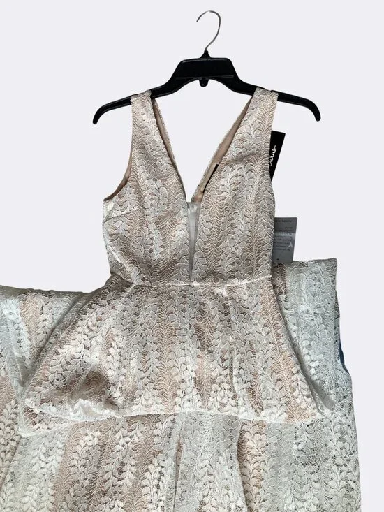 Lulus Eliana Lace Maxi Dress White/Nude Nordstrom Size XS - Picture 9 of 13